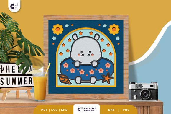Baby Hippo in the Summer 3D Light Box: A Strategic Creative Tool for Summer Projects