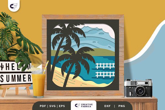 Bringing the Summer Vibes Home: The Summer Beach Layered 3D Shadow Box