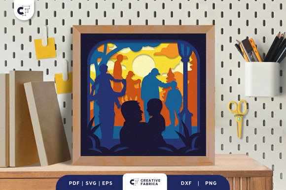 Father and Son 3D Shadow Box Paper Cut: A Unique Way to Celebrate Family Bonds