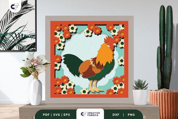 Floral Farm Animal 3D Shadow Box SVG: A Unique Blend of Art and Meaning