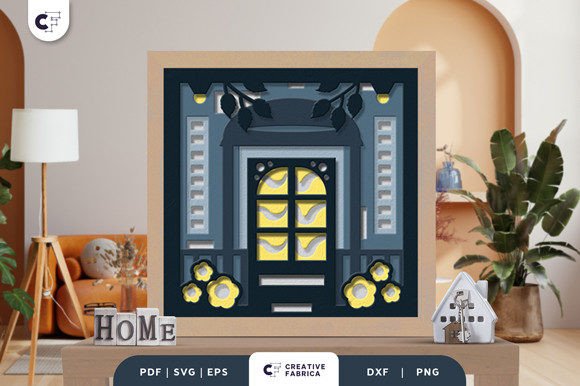 Floral Front Home 3D Papercut SVG: A Beautiful Addition to Your Creative Workflow