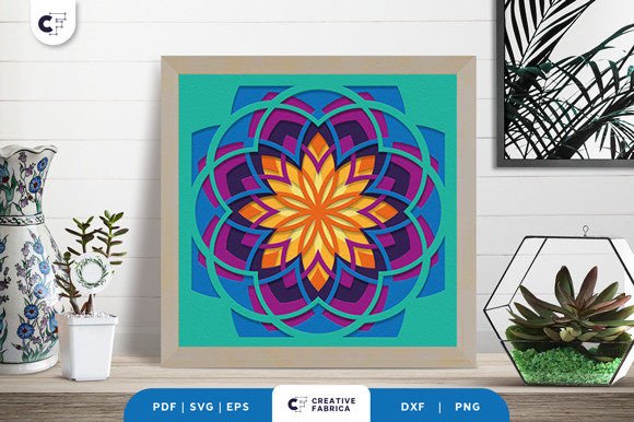 Geometric Flower 3D Layered Paper Cut: A Modern Artistic Masterpiece