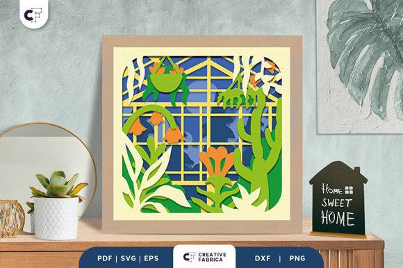 Greenhouse 3D Light Box Paper Cut: A Creative Addition to Your Garden Decor