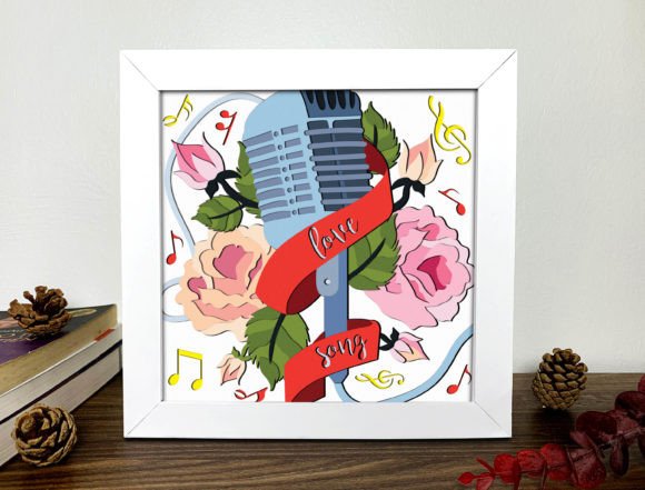 Love Song Shadow Box 3D SVG