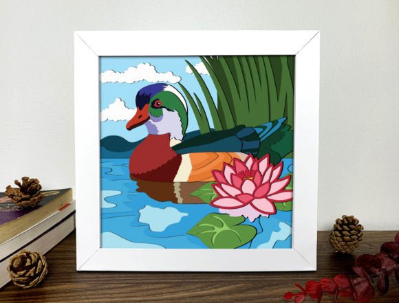 Mallard Shadow Box 3D Svg and Mallard Svg: A Creative Resource for Digital Crafting