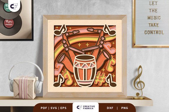 Musical Instruments 3D Shadow Box SVG: A Creative Craft for All Skill Levels
