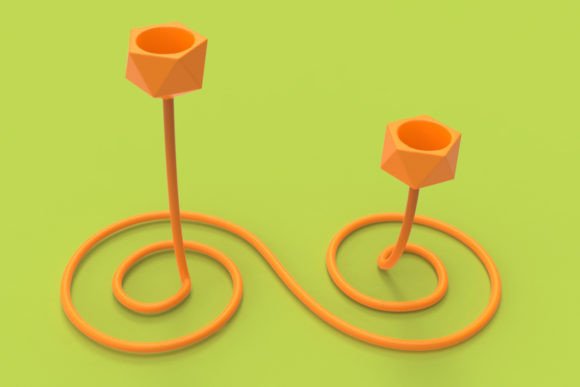 Scroll Candelabrum 3D Printing Candle Ho: A Unique Home Decor Solution