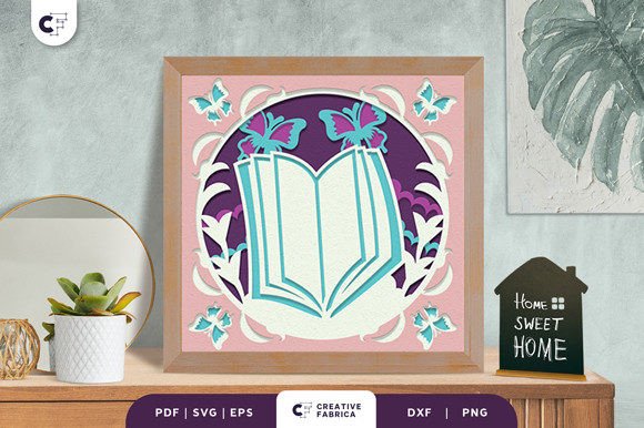 The Floral Book 3D Shadow Box Paper Cut SVG: A Fusion of Art, Craft, and Cognitive Wellness