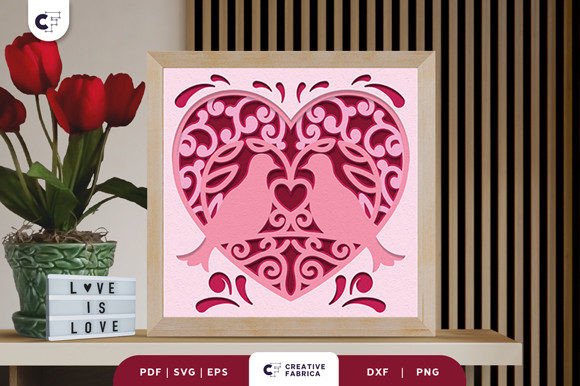 Valentines Heart 3D Shadow Box SVG: A Unique Way to Celebrate Love