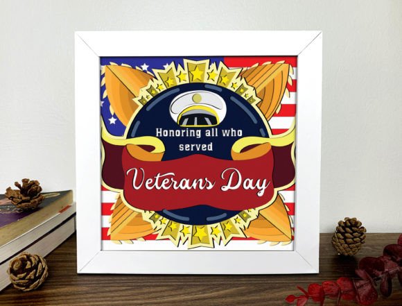 Veterans Day Shadow Box 3D Svg,Veterans: A Creative Way to Honor Service
